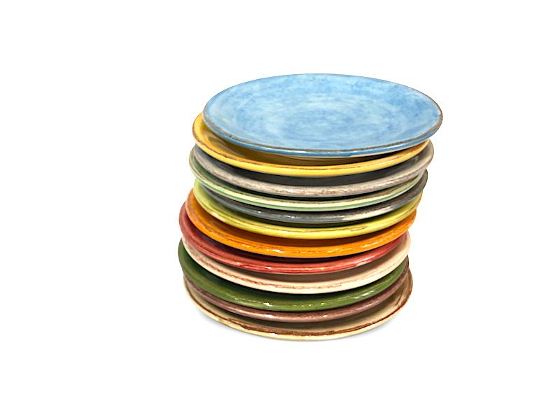 Ensemble de 12 assiettes dessert unies