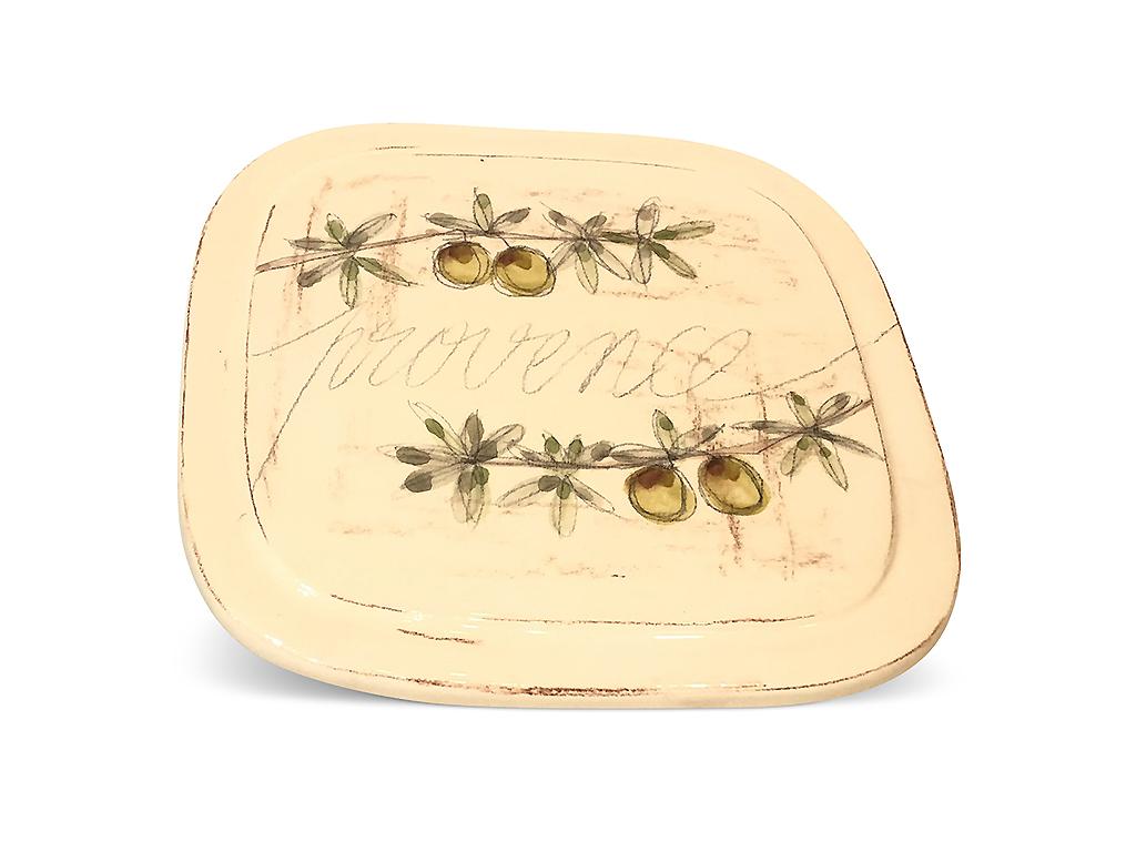 Le dessous de plat carr&eacute; Olive