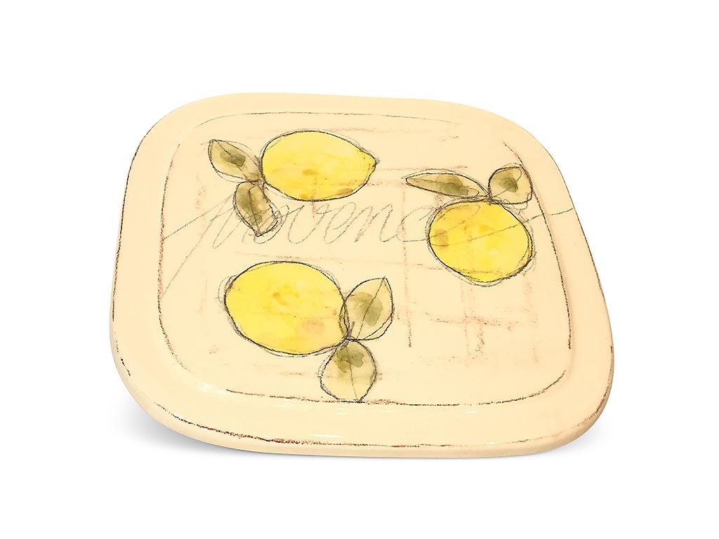 Le dessous de plat carr&eacute; Citron
