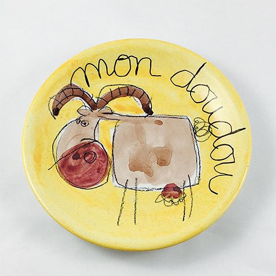 L'assiette D&eacute;cor "Ch&egrave;vre"