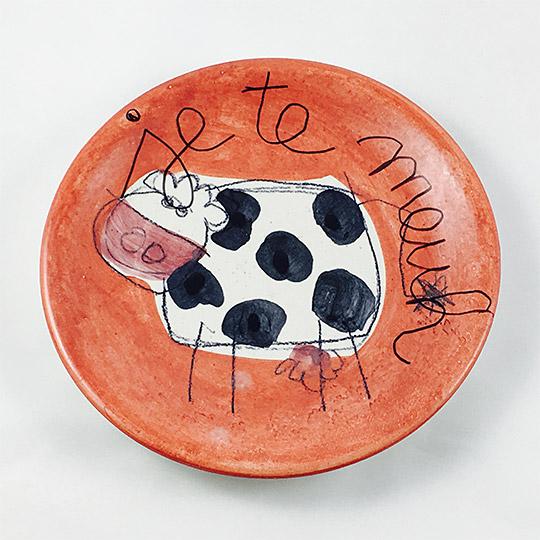 L'assiette D&eacute;cor "Vache"