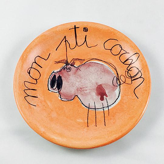 L'assiette D&eacute;cor "Cochon"